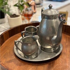 Vintage Pewter Tea Set